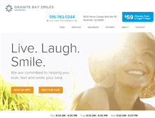 Tablet Screenshot of granitebaysmilesdentist.com
